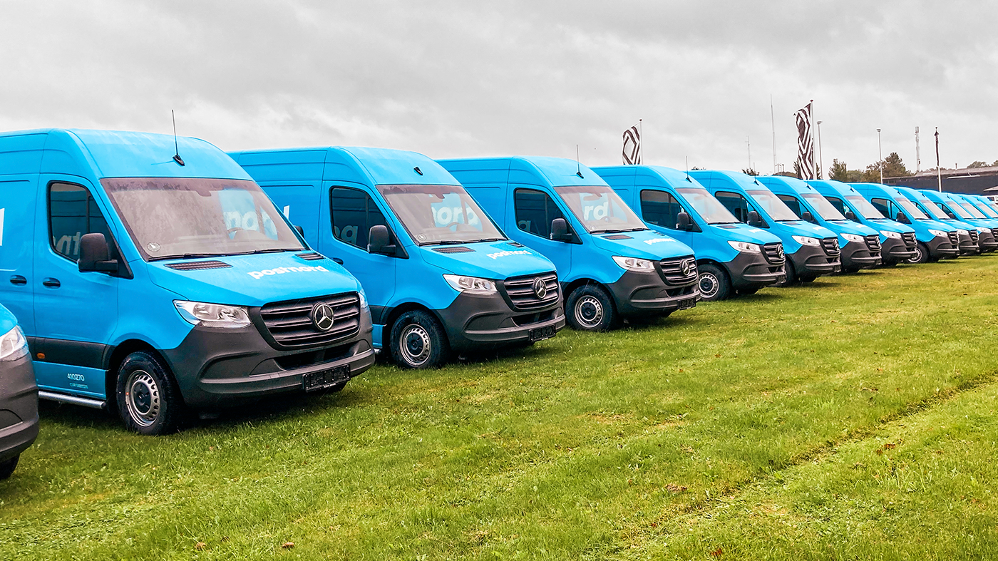 blaa PostNord varebiler