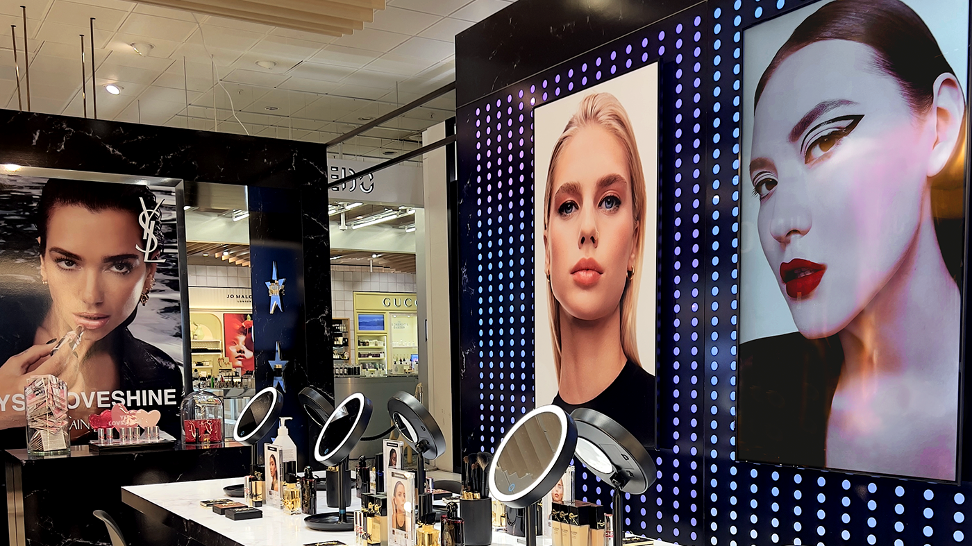 Digital skærmløsning som en del af pop up-shop