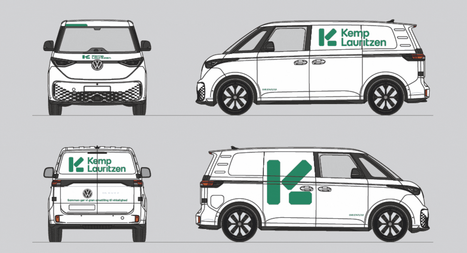 Effection har leveret designet til Kemp & Lauritzens vognflåde i forbindelse med deres rebranding